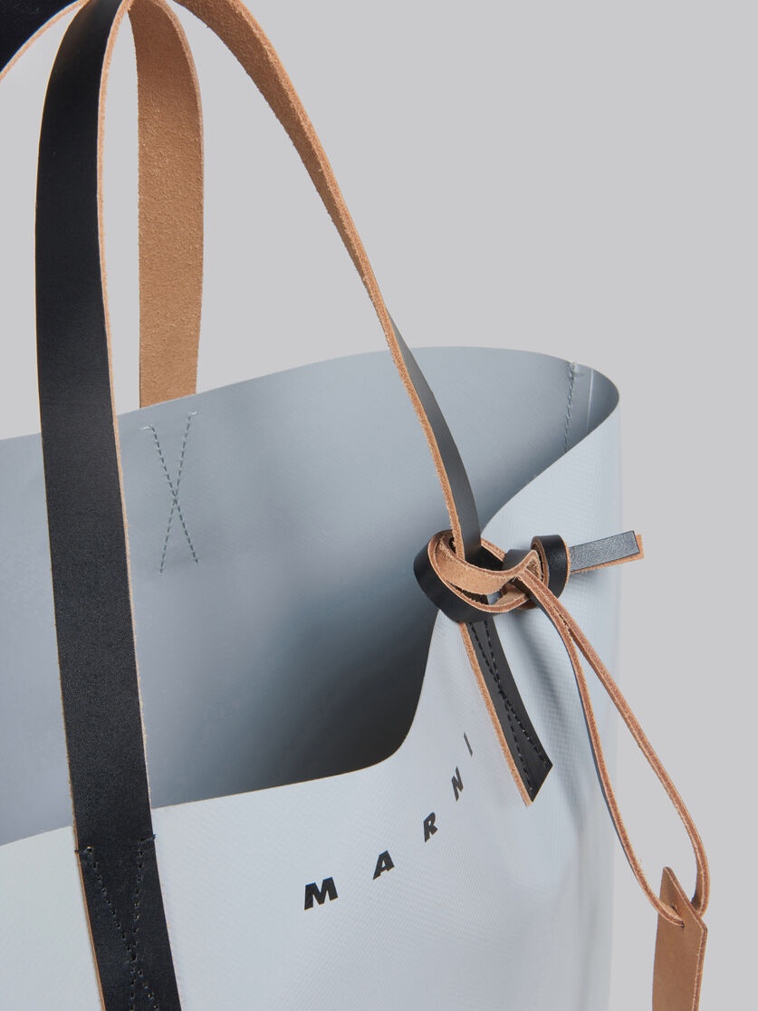 SILVER AND BEIGE TRIBECA SHOPPING BAG - 3