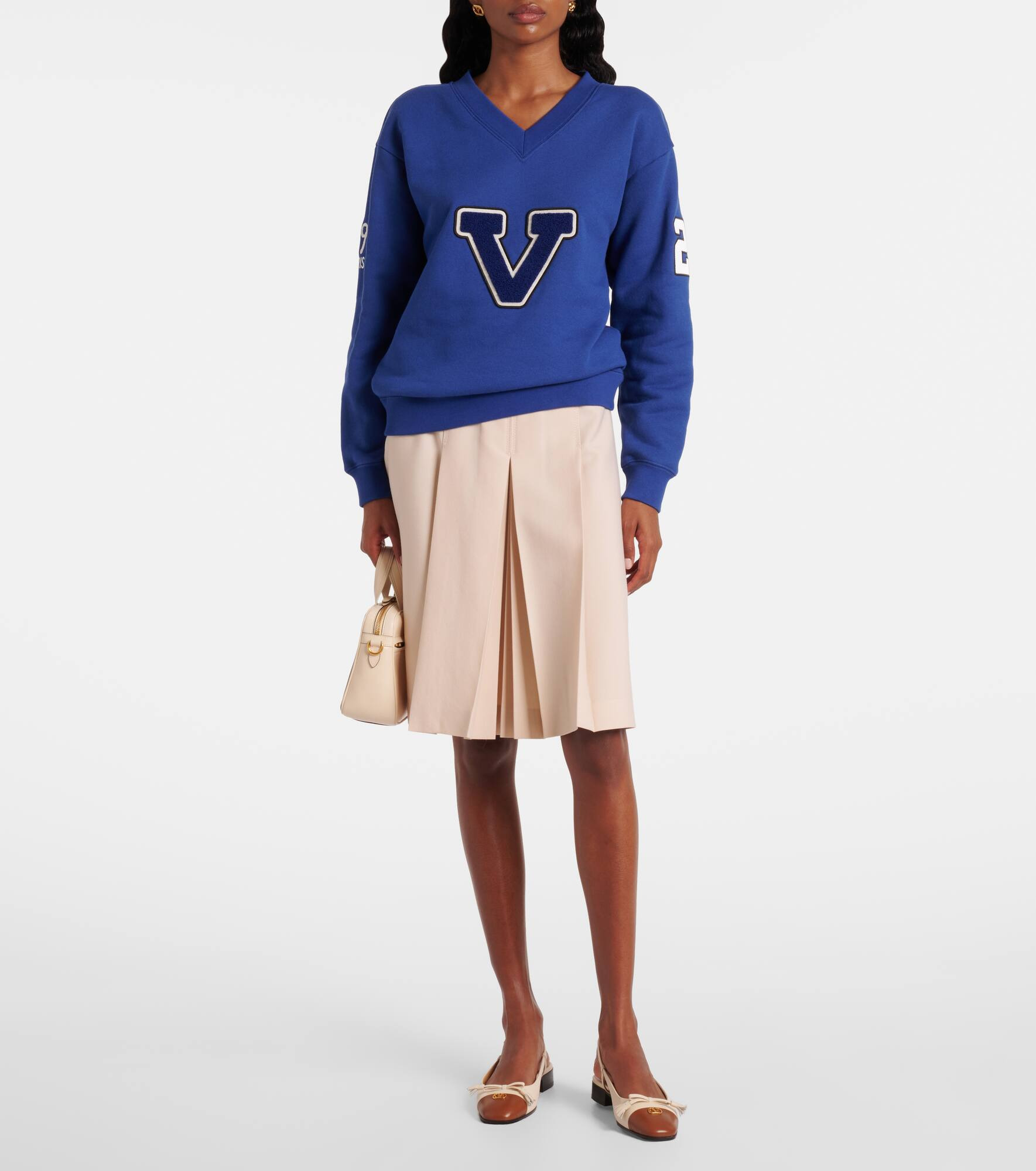 Embroidered cotton jersey sweatshirt - 2