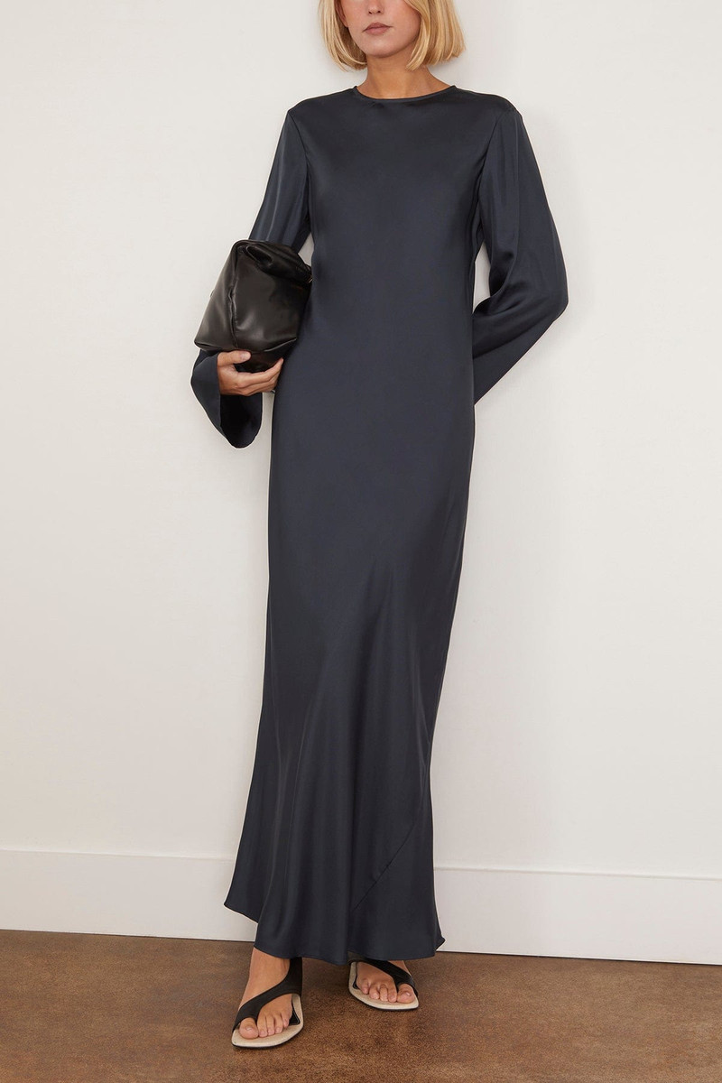 RÓHE Signature Silk Dress in Storm outlook