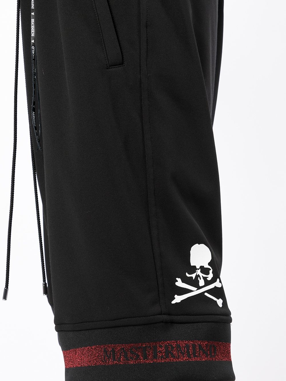 skull-print logo-hem shorts - 5