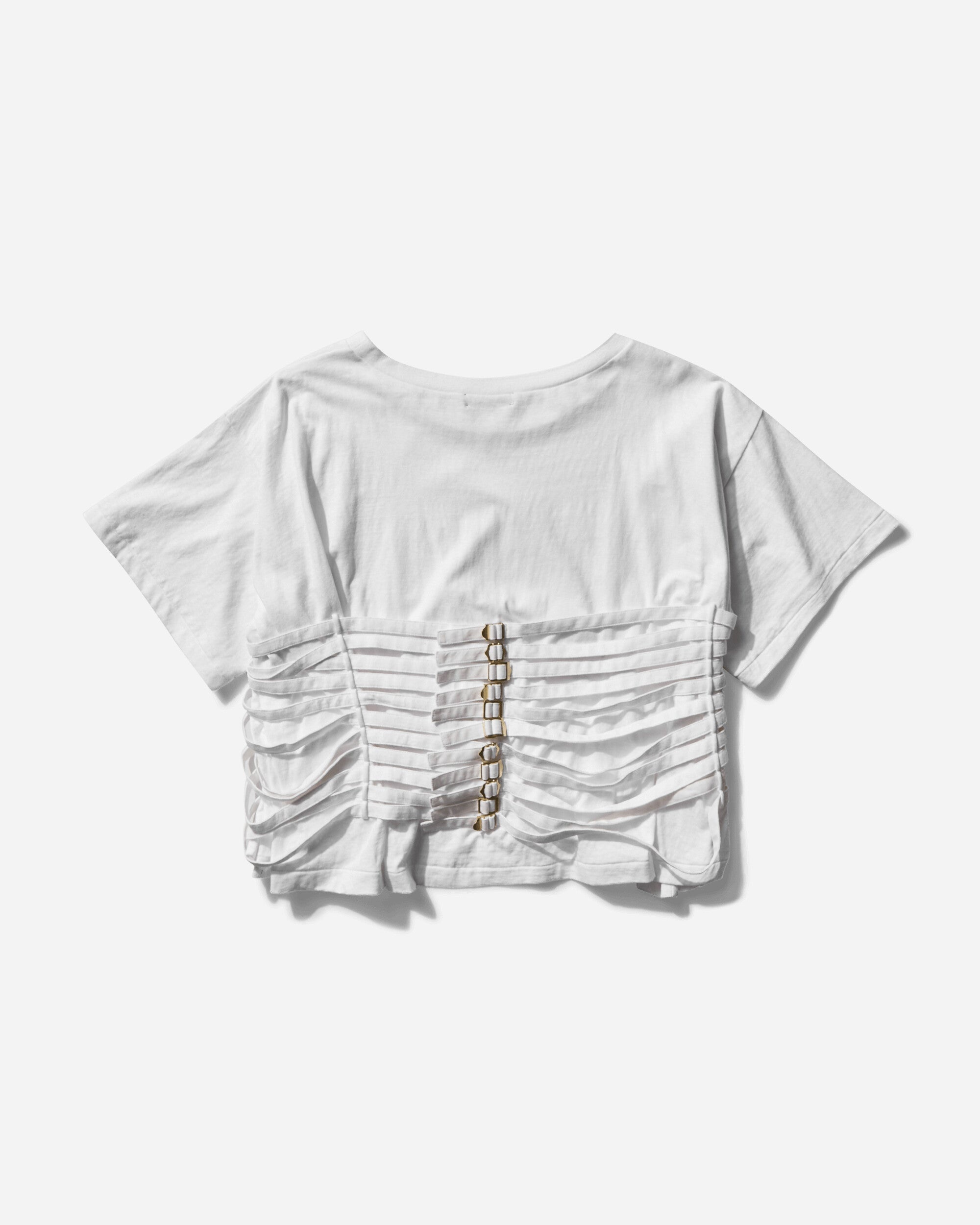 Women's Belted Wide Sleeve T-Shirt White - 2