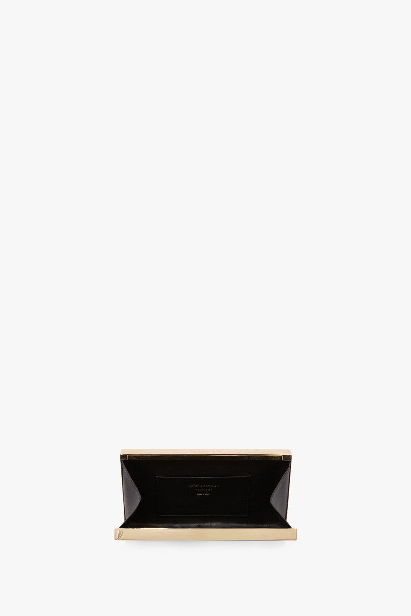 Victoria Beckham Enamel Minaudière In Black outlook