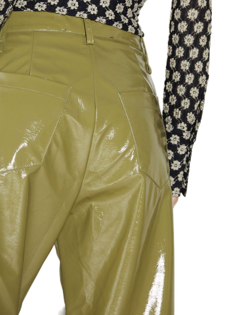high-shine trousers - 4