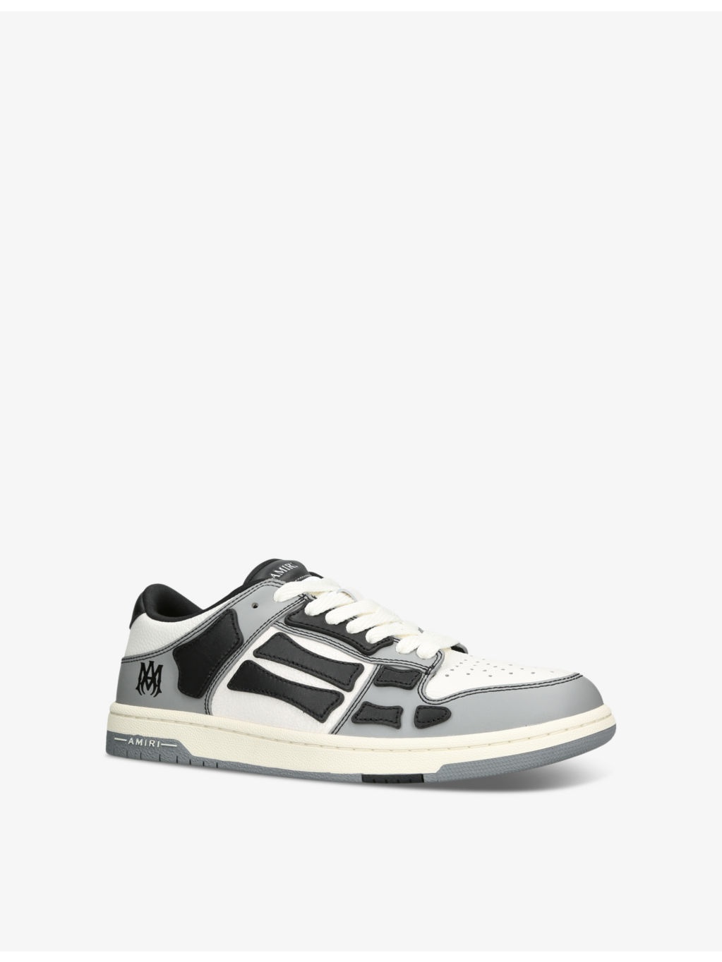 Varsity Skel panelled leather low-top trainers - 3