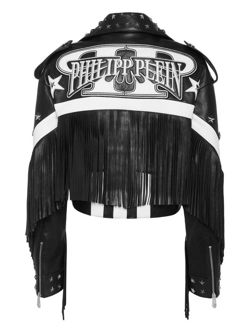 PHILIPP PLEIN Moon leather jacket outlook