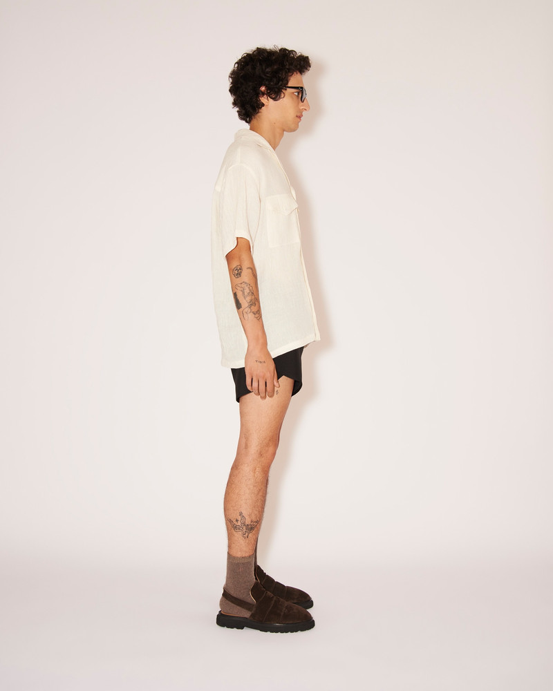 DENIS - Cotton-linen gauze shirt - Creme 3