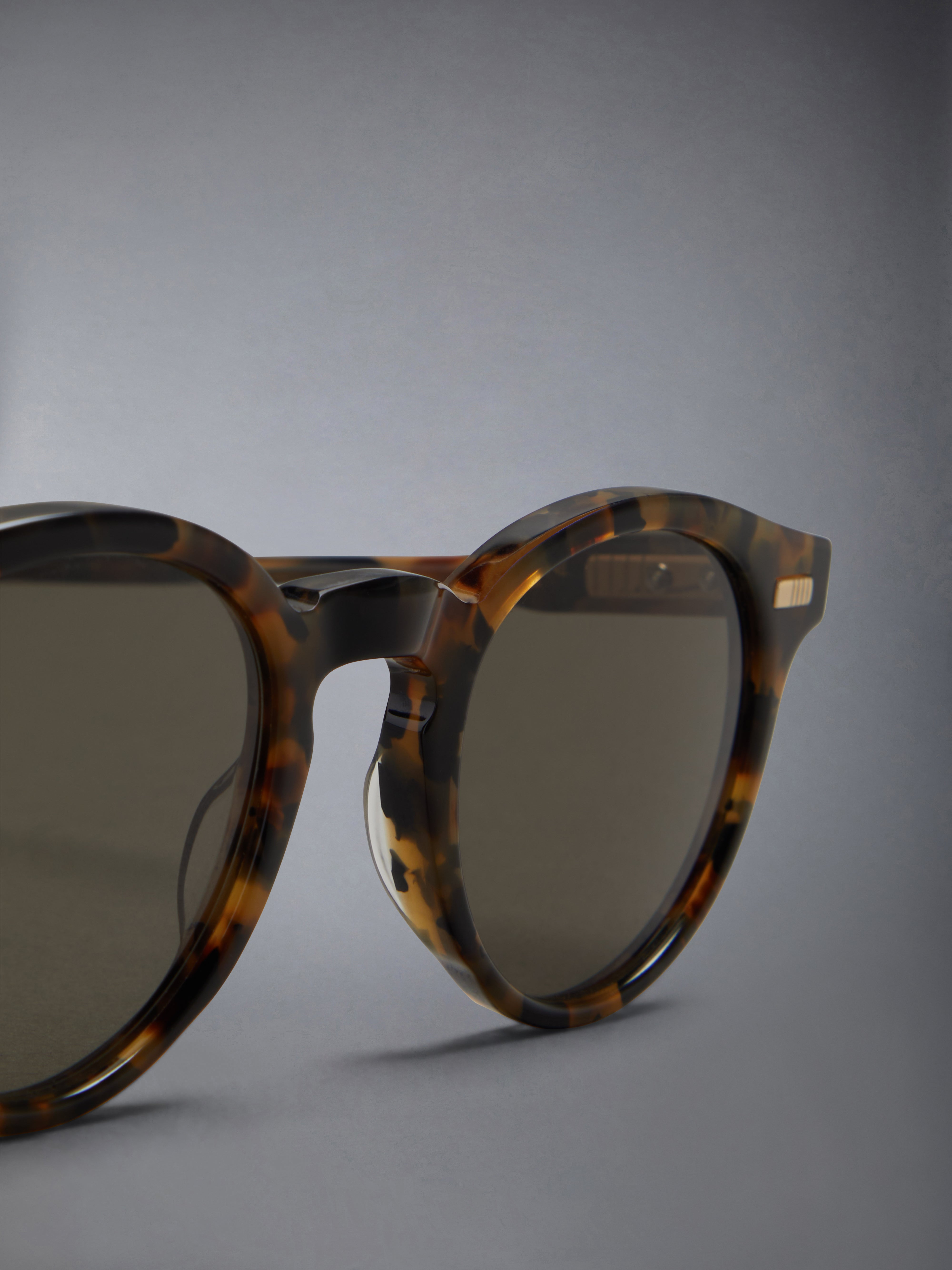 Tortoise Acetate Round Sunglasses - 7