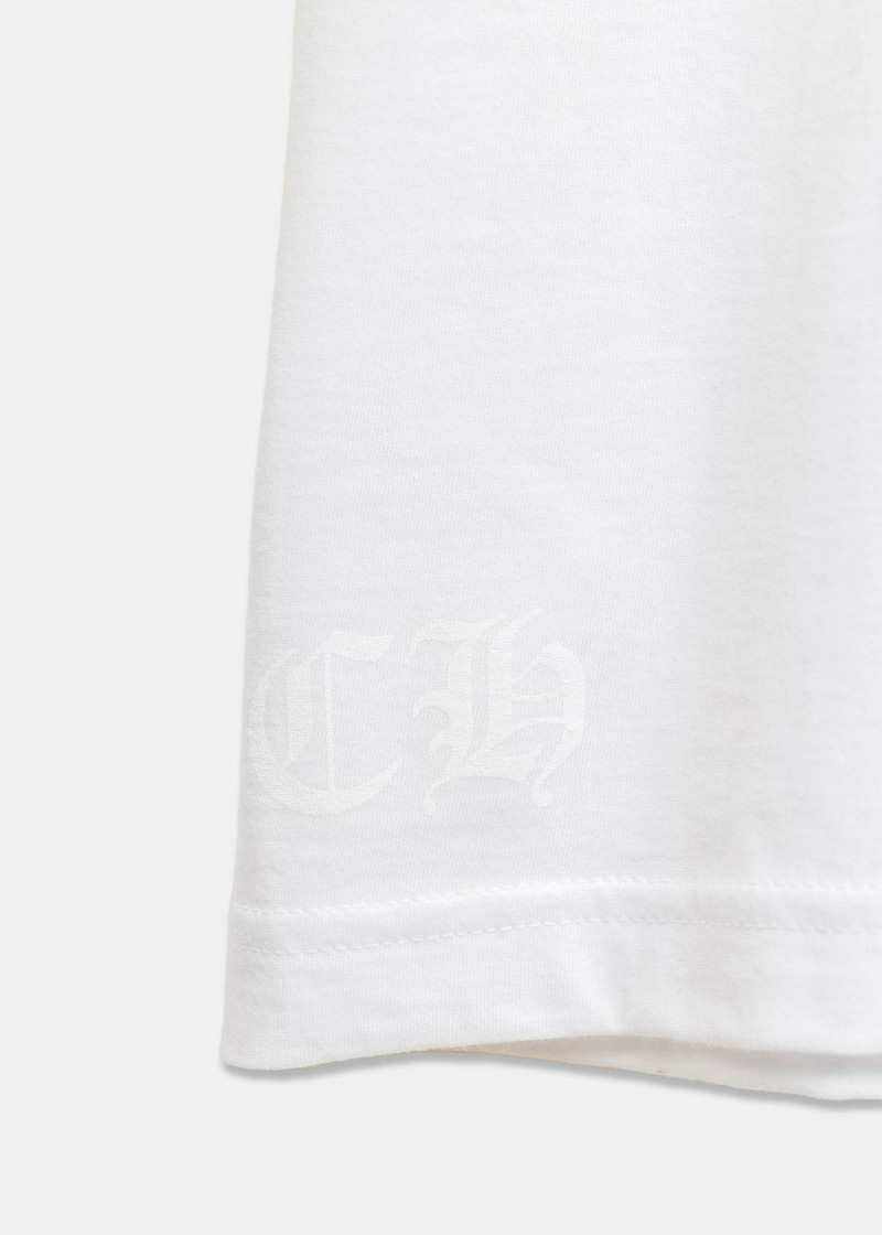 CH Neck Script White Purple Tee 4