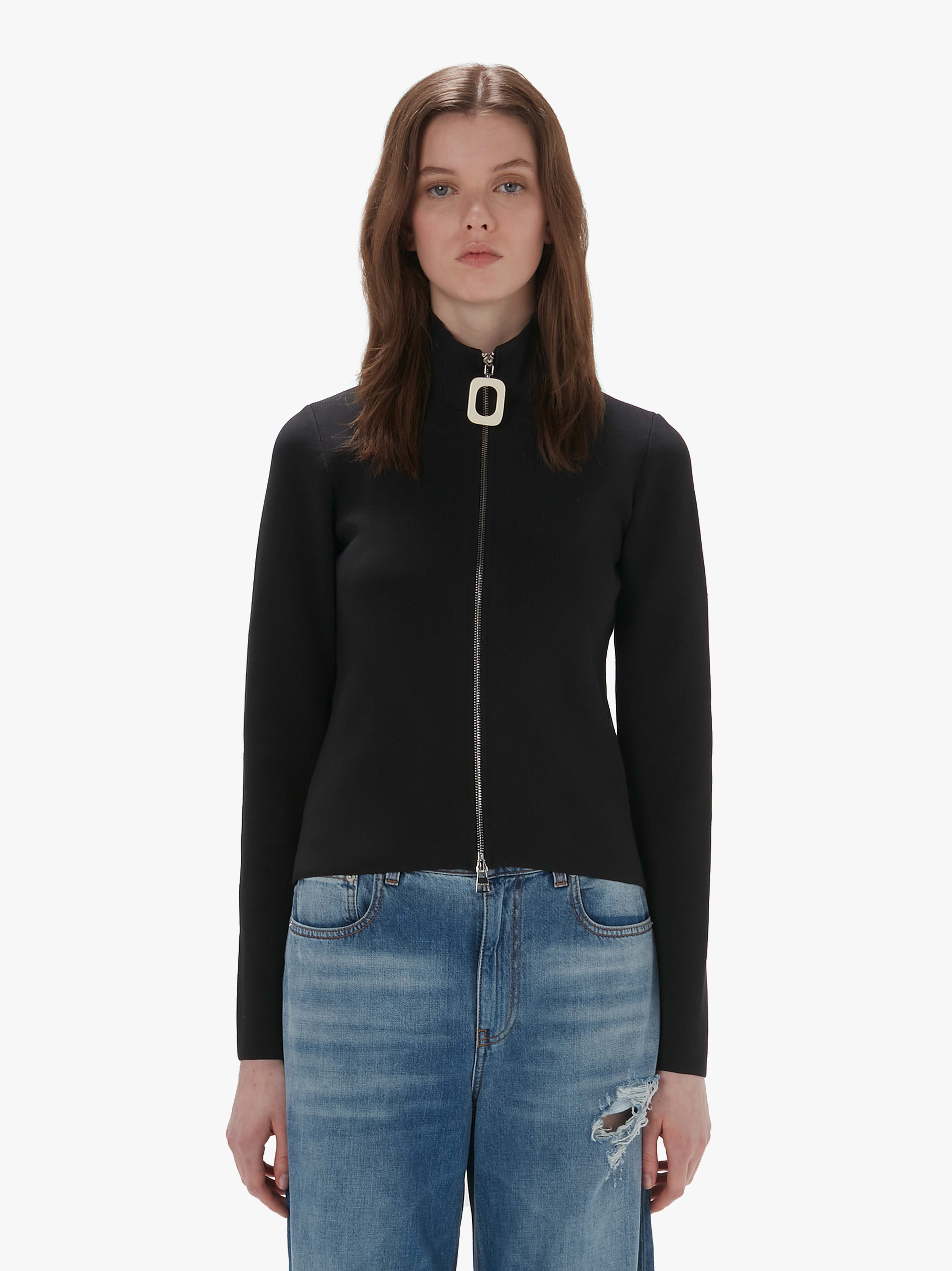 zip-up fine-knit cardigan - 2