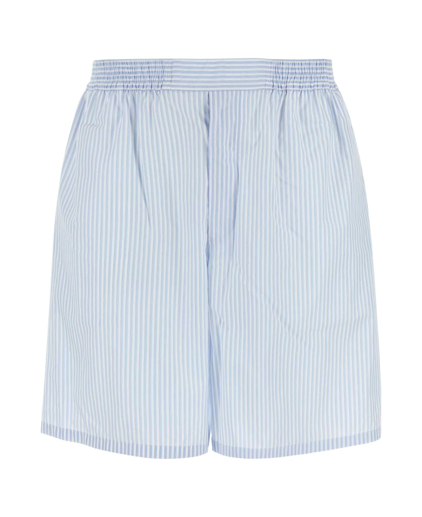 Prada Embroidered Cotton Bermuda Shorts | italist | REVERSIBLE