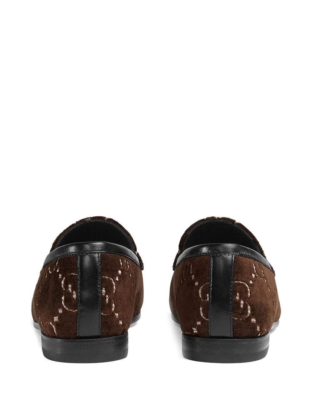 Brown Jordaan GG velvet loafers - 6