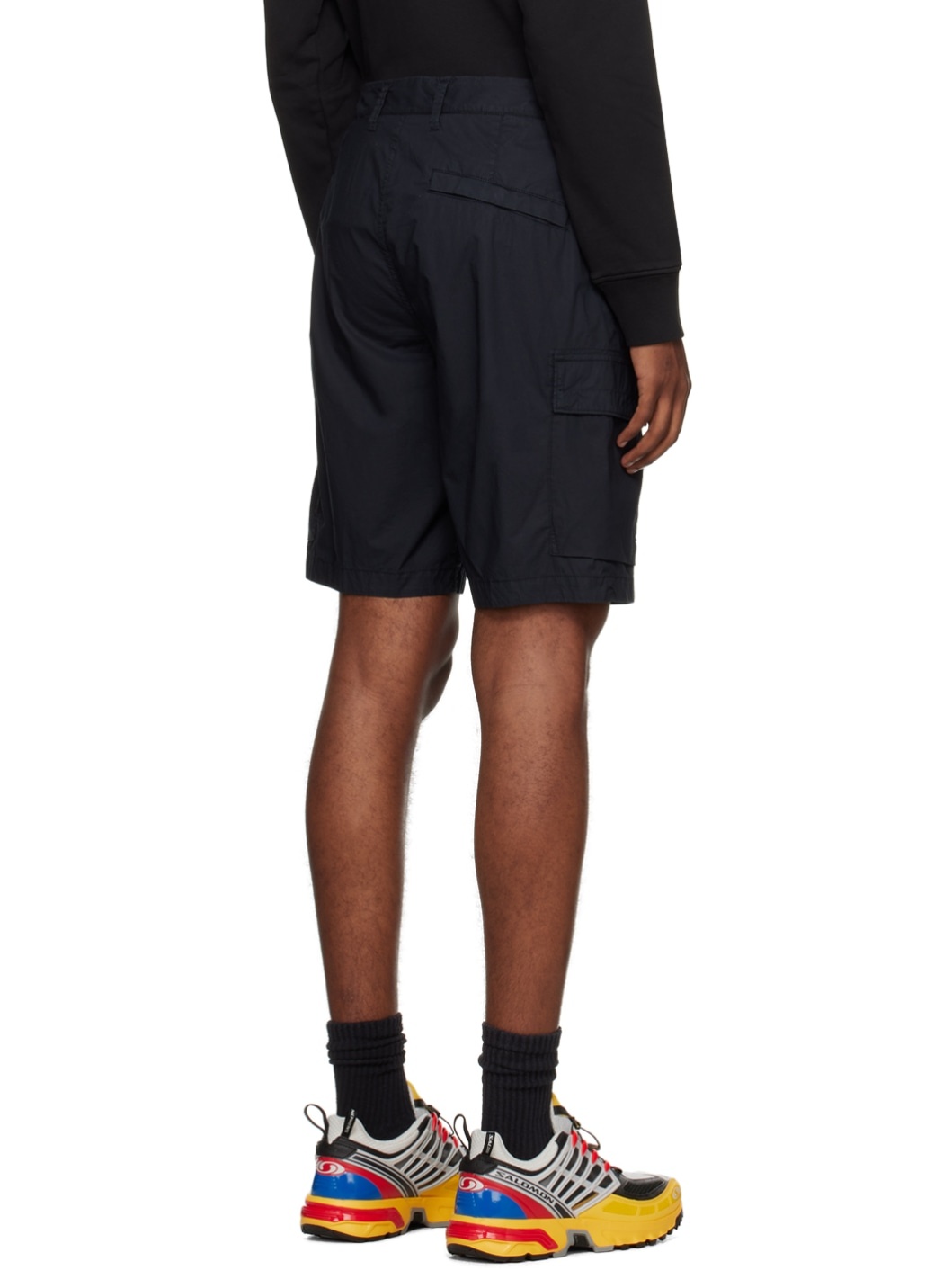 Navy Patch Cargo Shorts - 3