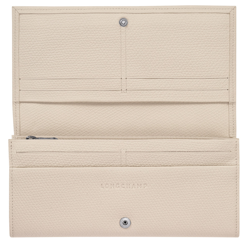 Longchamp Le Roseau Flap wallet Paper - Leather outlook