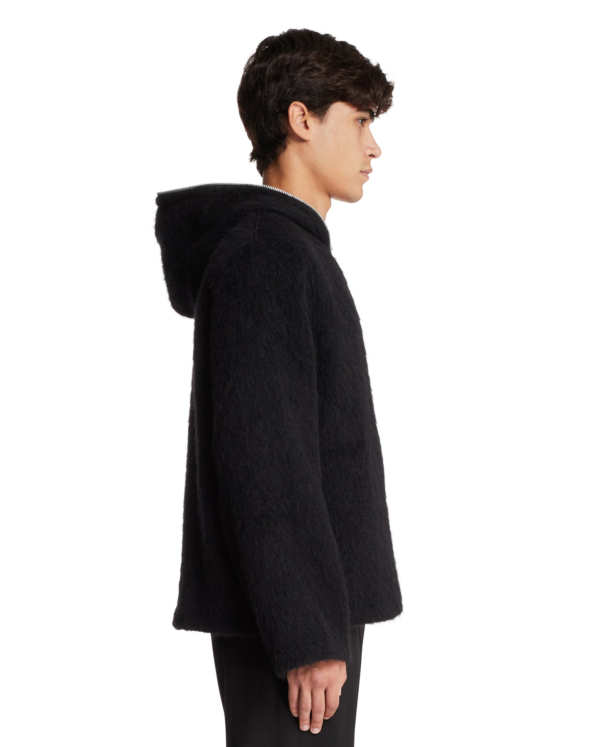 Black Wool Hoodie - 5