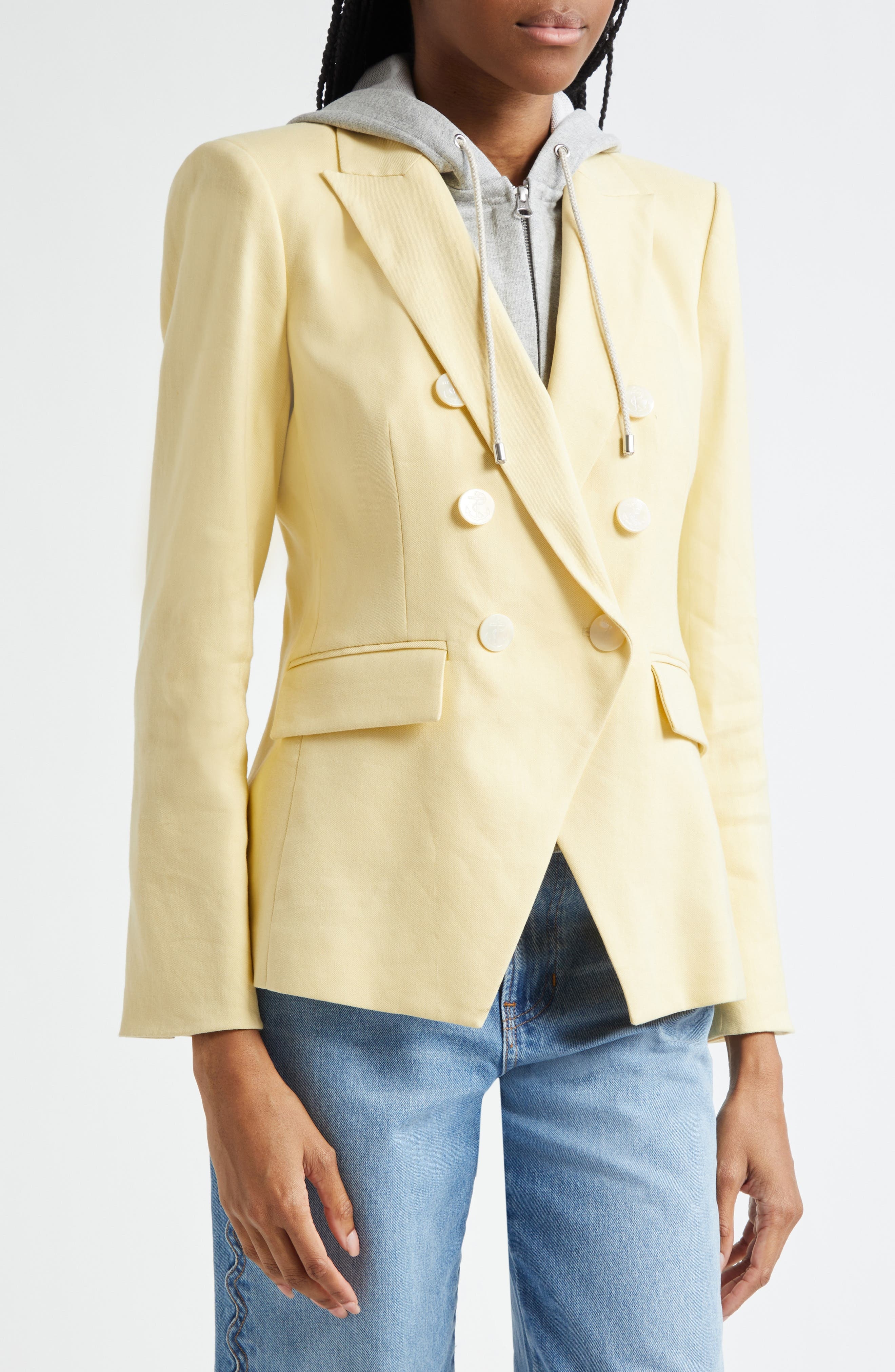 Veronica Beard Miller Linen Blend Dickey Jacket in Chamomile at Nordstrom - 2