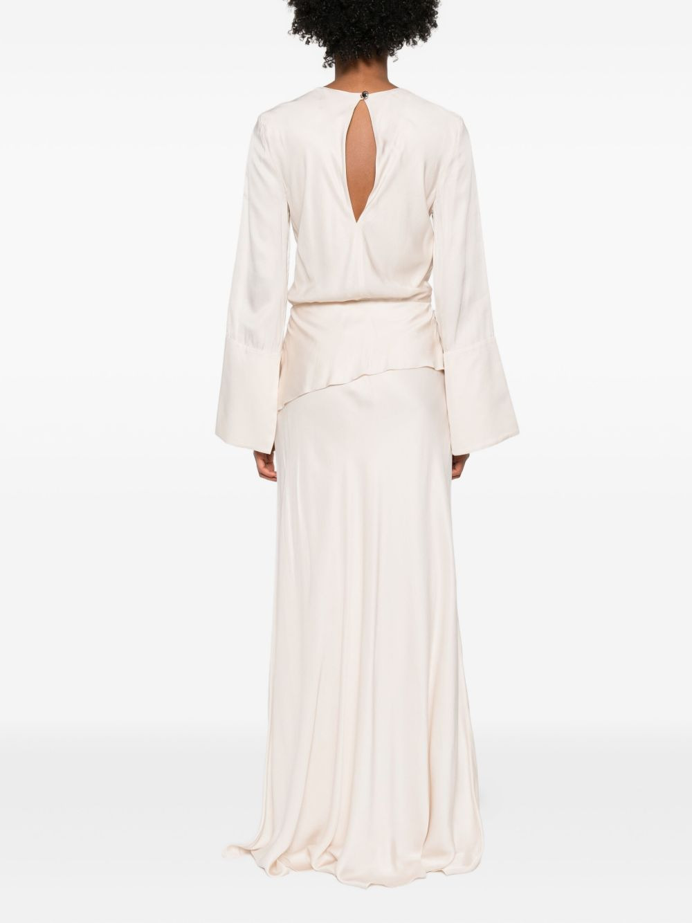 Violet wide-sleeve maxi dress - 4