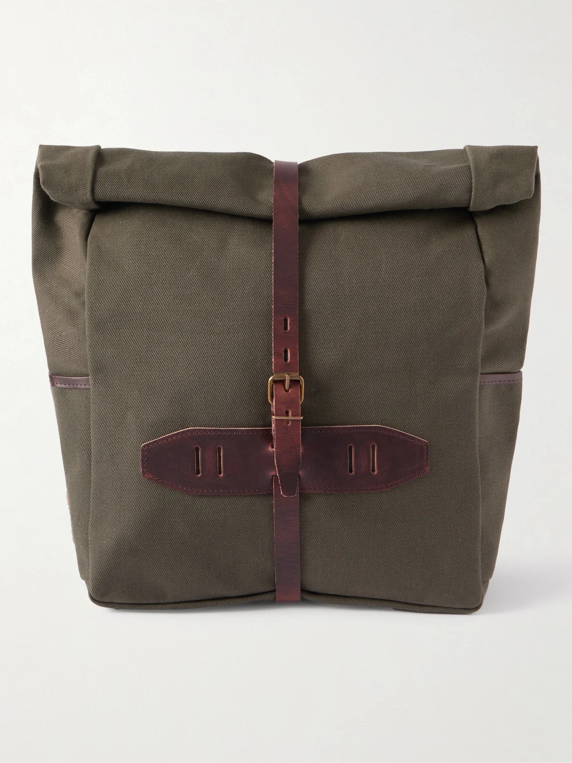 Jamy Leather-Trimmed Canvas Backpack - 1