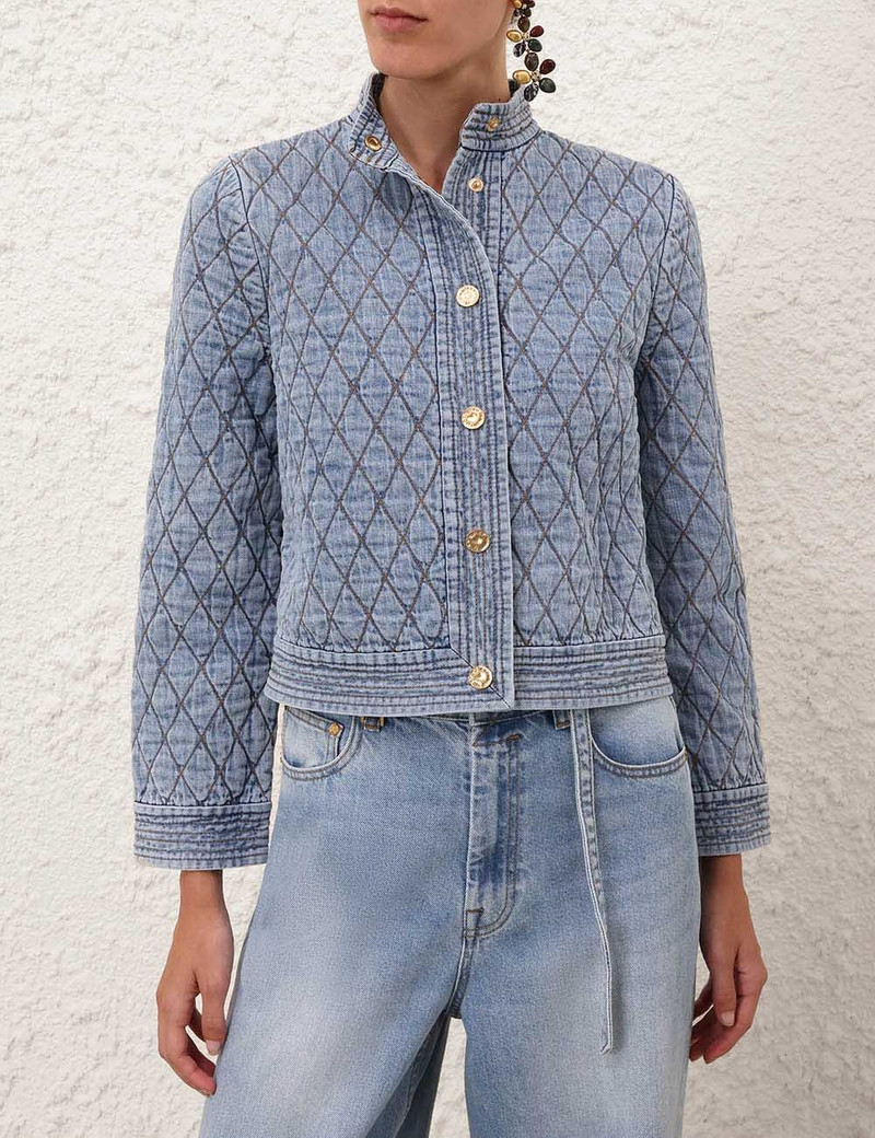 Zimmermann INDRA DENIM QUILTED JACKET outlook