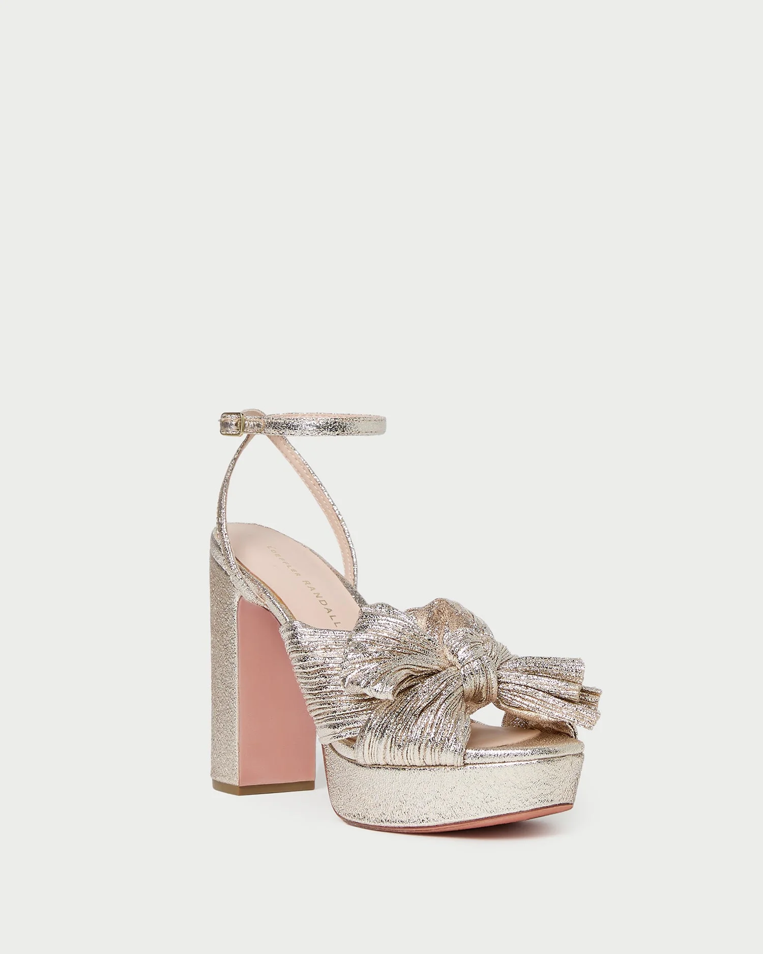 Natalia Champagne Platform Bow Heel - 1