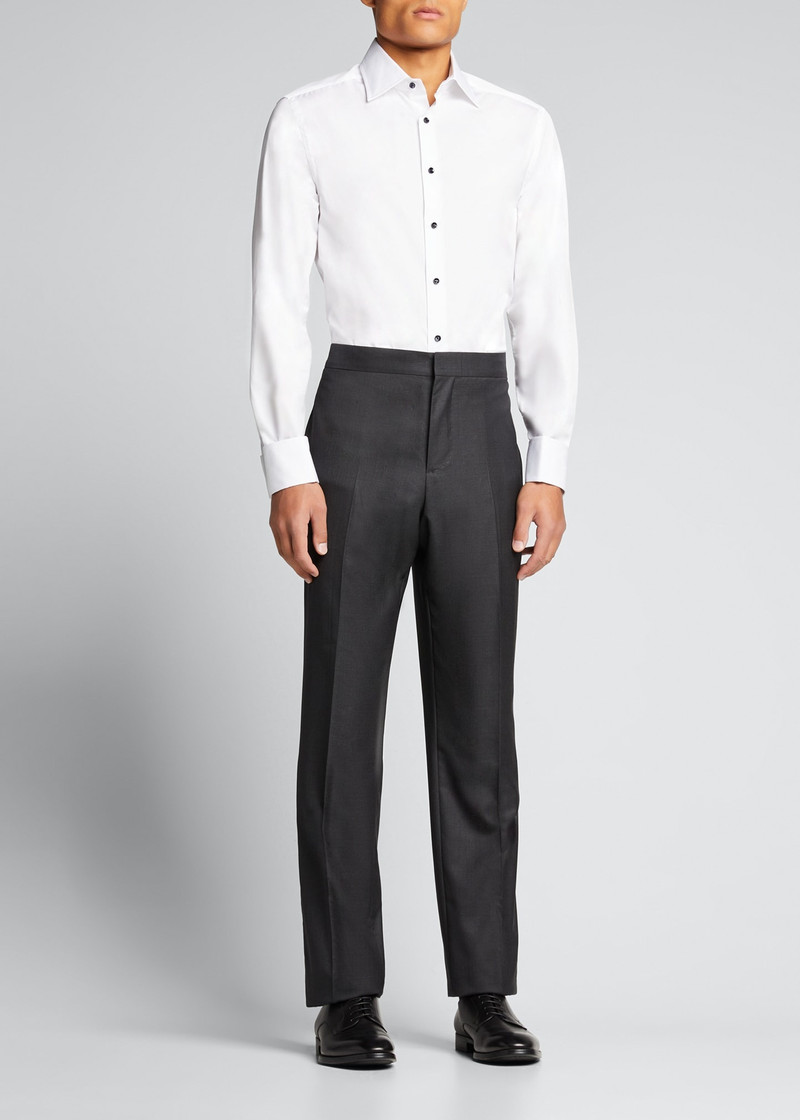 Brunello Cucinelli Men's French-Cuff Tuxedo Dress Shirt outlook