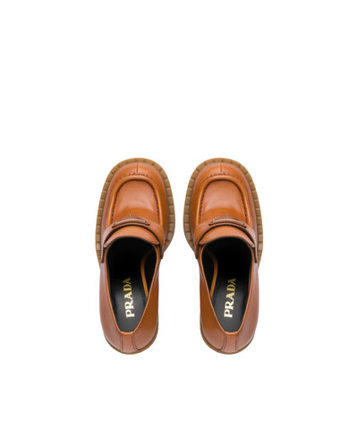 Prada Brushed leather loafers outlook