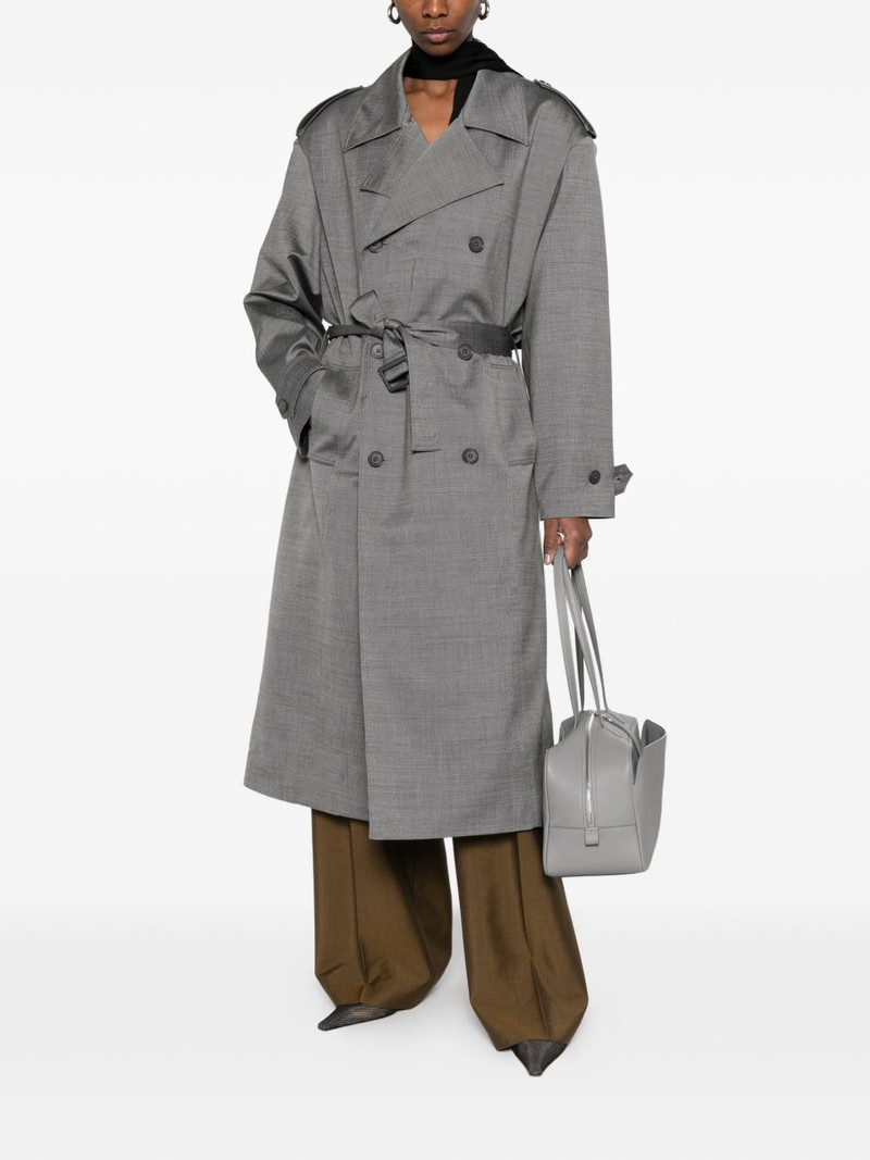The Frankie Shop double-breasted trench coat outlook