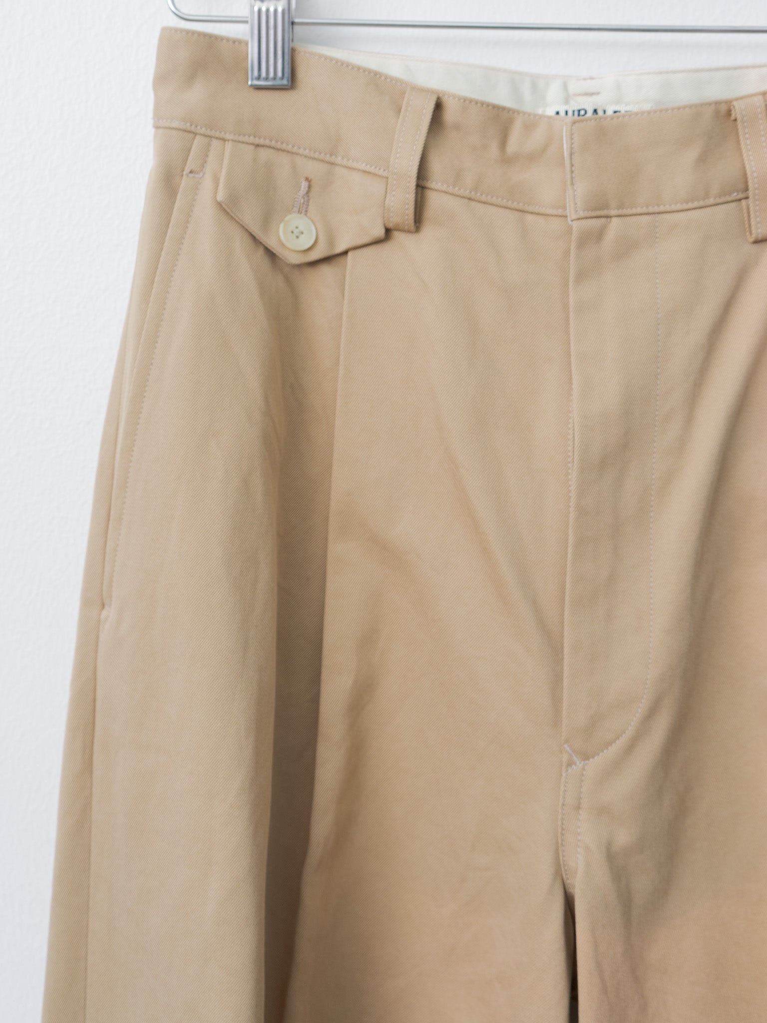 Washed Finx Chino One-Tuck Pants - Camel Brown - 5