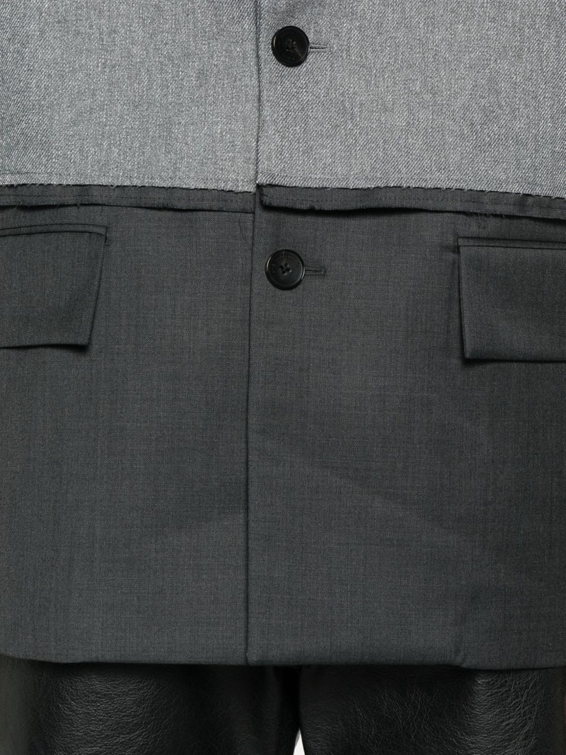 two-tone single-breasted blazer 5