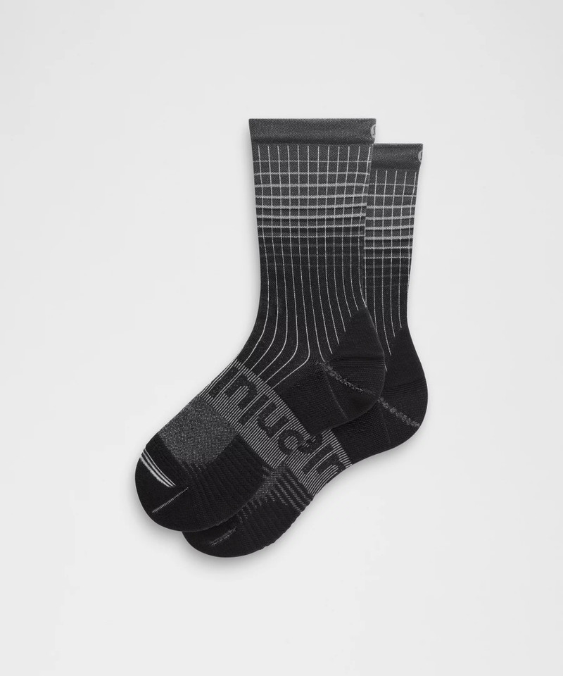 Unisex Power Stride Crew Socks Reflective Grid *Updated 1