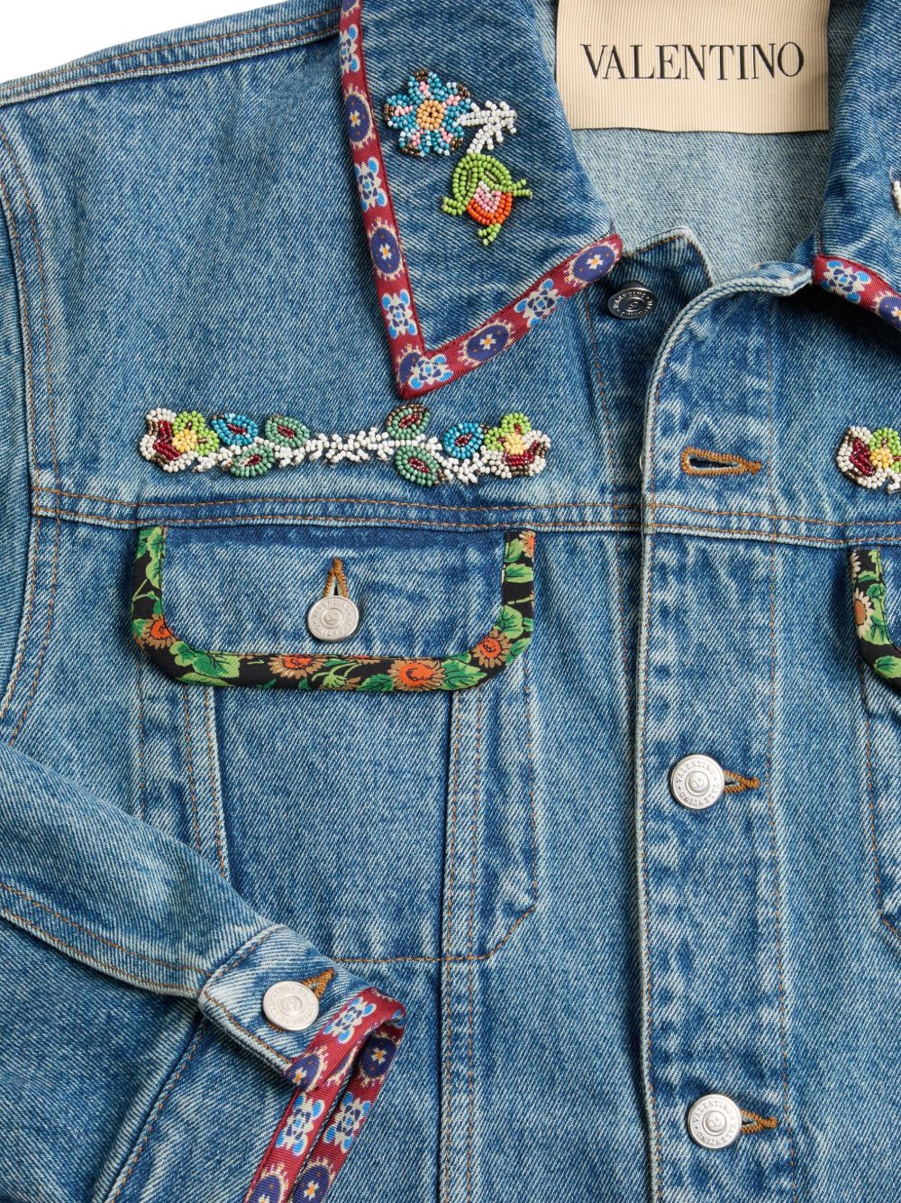 Valentino Denim Embroidered jacket - 3