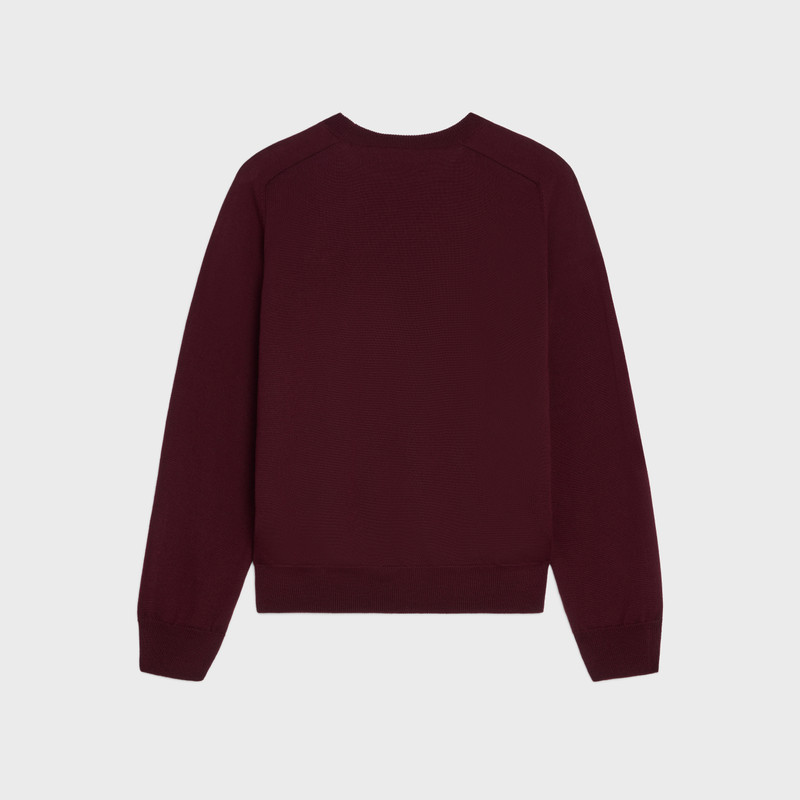 CELINE triomphe crew neck sweater in wool outlook