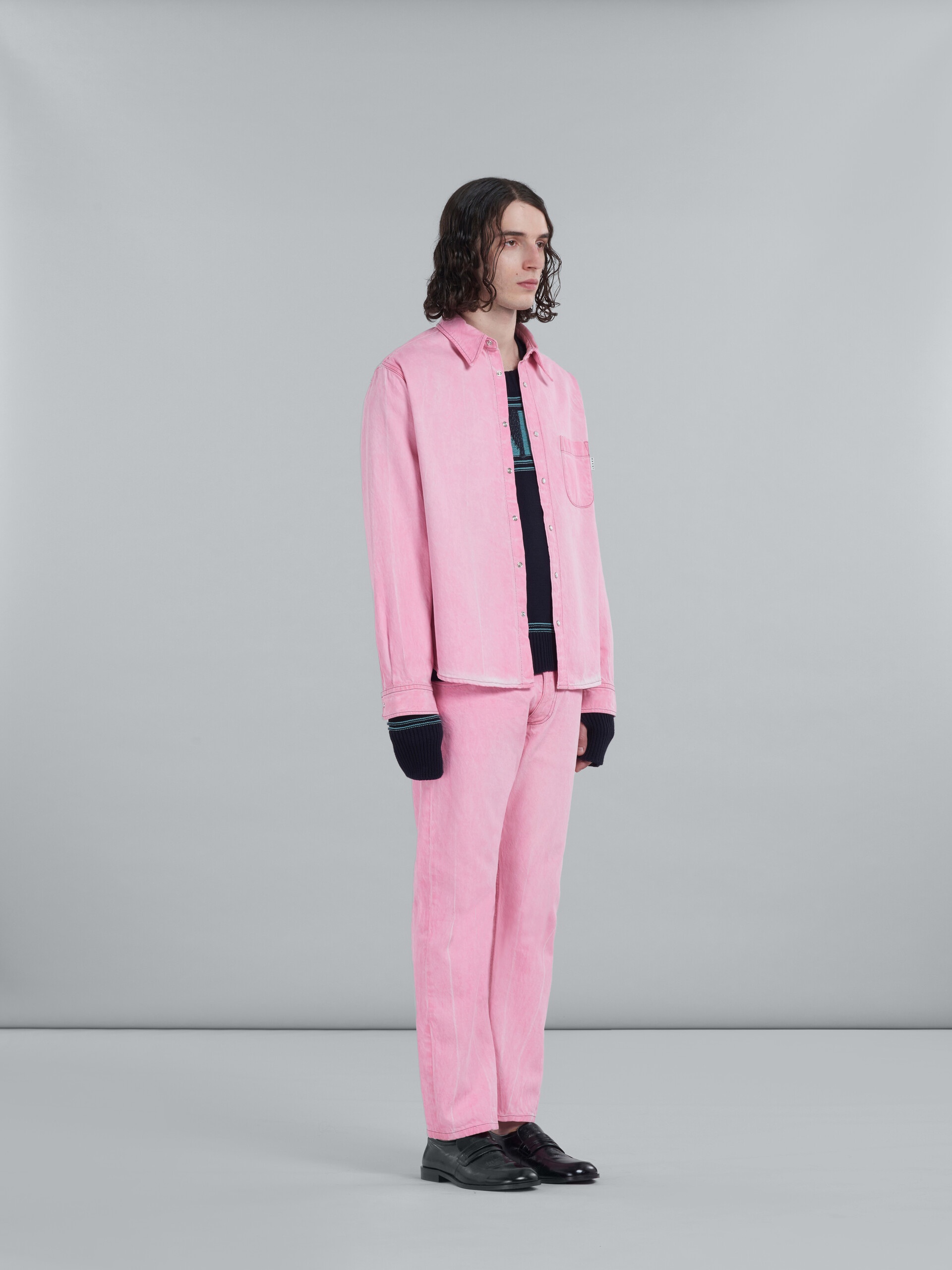 PINK COTTON DRILL SHIRT - 5