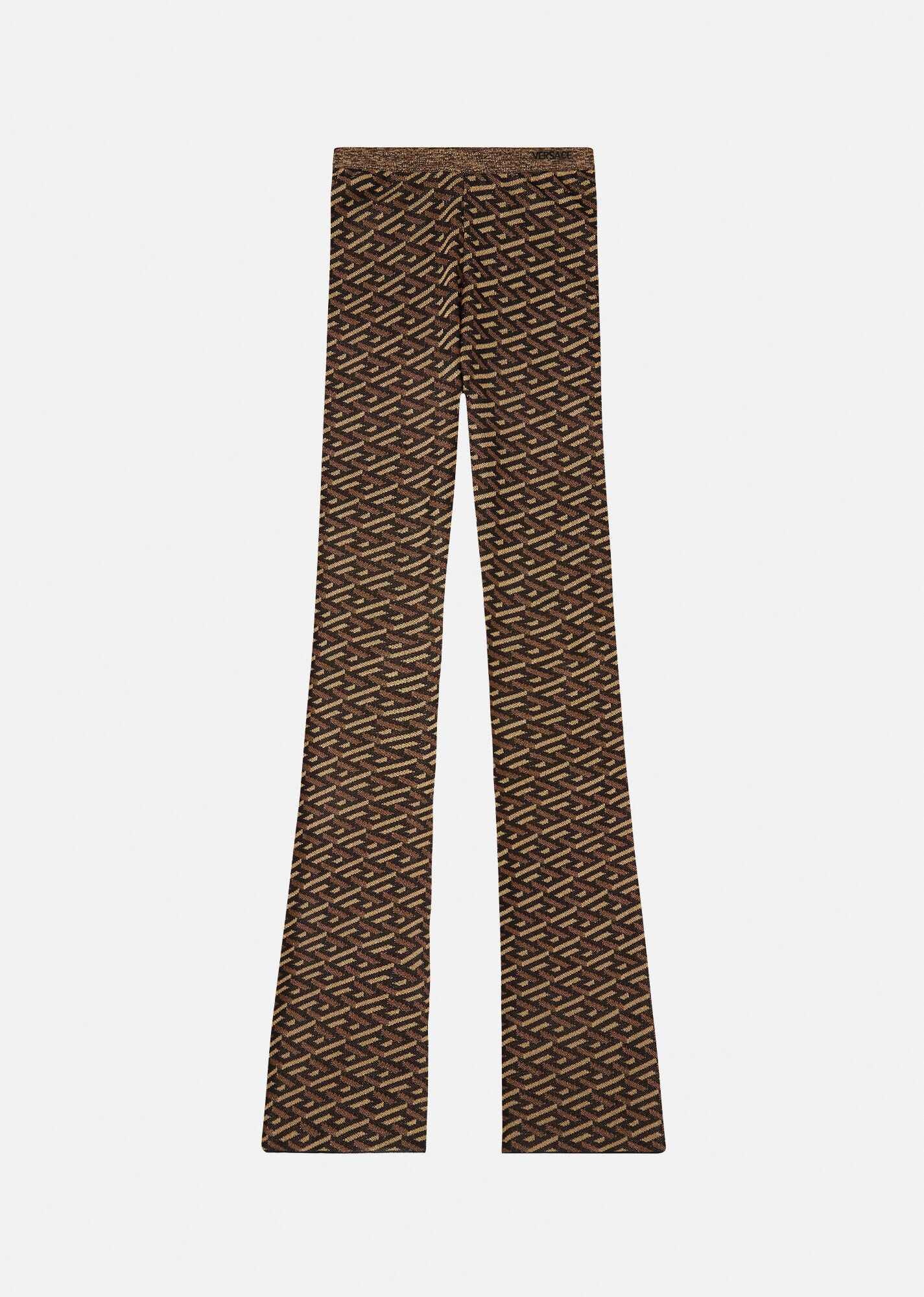 La Greca Metallic Jacquard Pants - 1