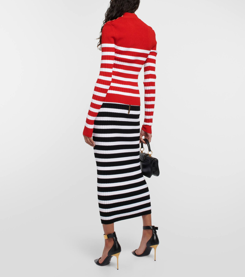 Embellished striped knit top 3