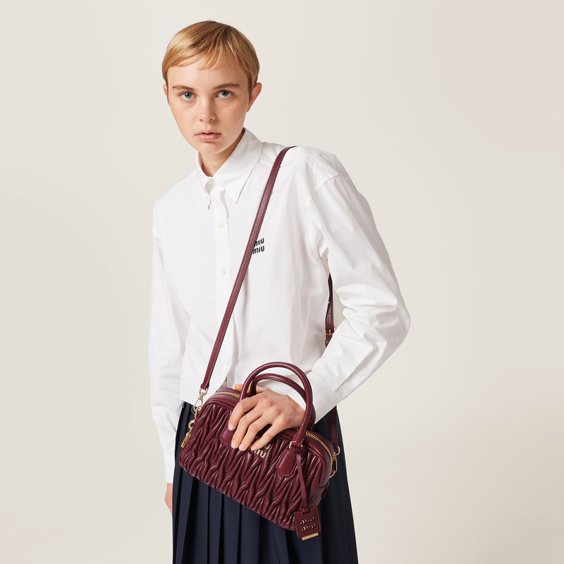 MiuMiu＊Arcadie matelasse nappa leather レザーバッグ＊送料込 Black Arcadie Matelassé Nappa Leather Bag | Miu Miu