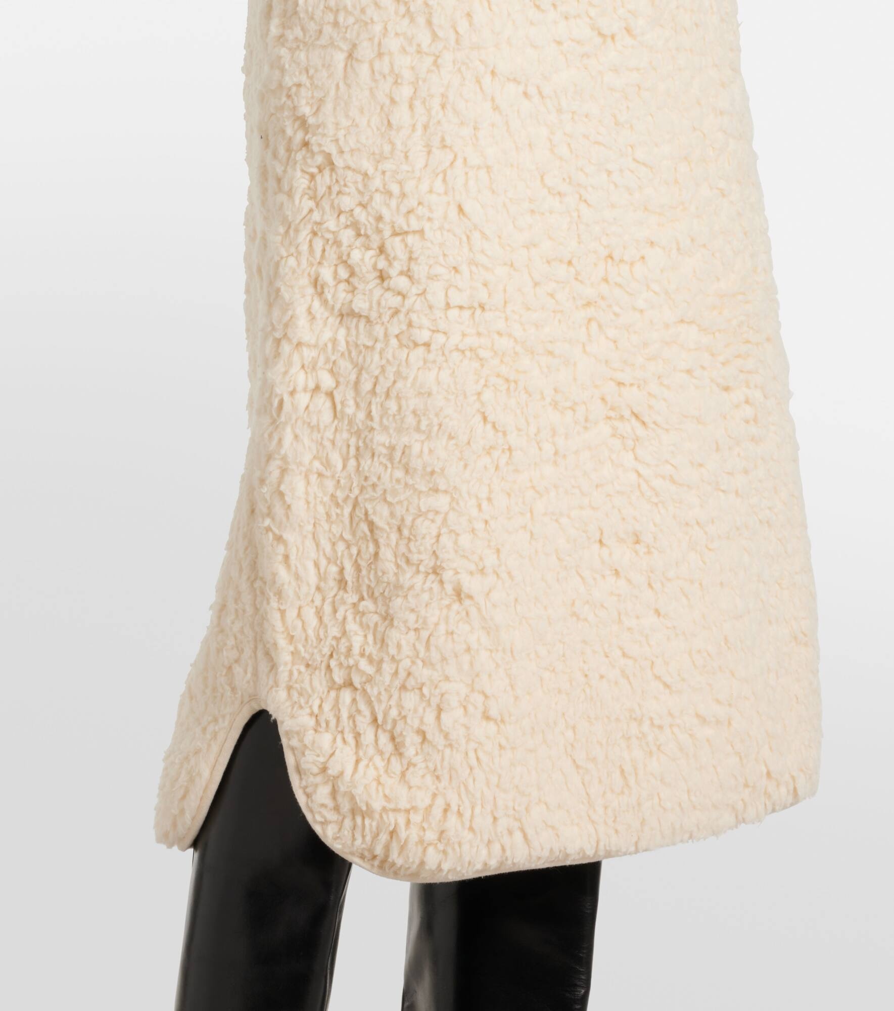 Cotton fleece midi skirt - 5