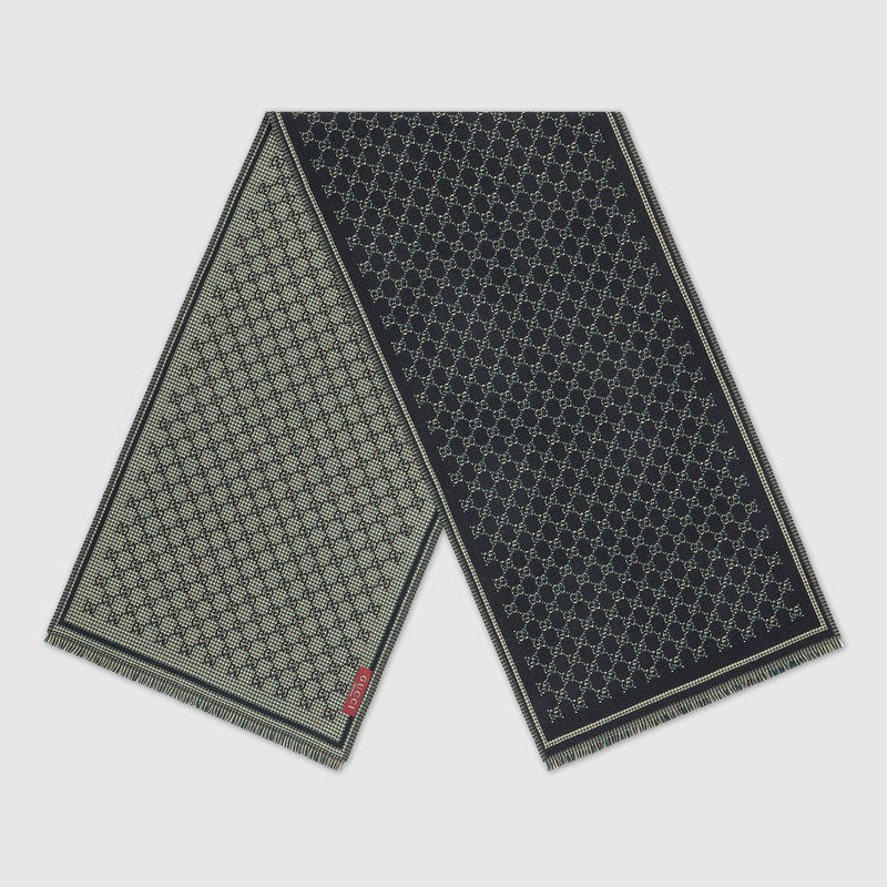 GUCCI GG wool jacquard scarf outlook