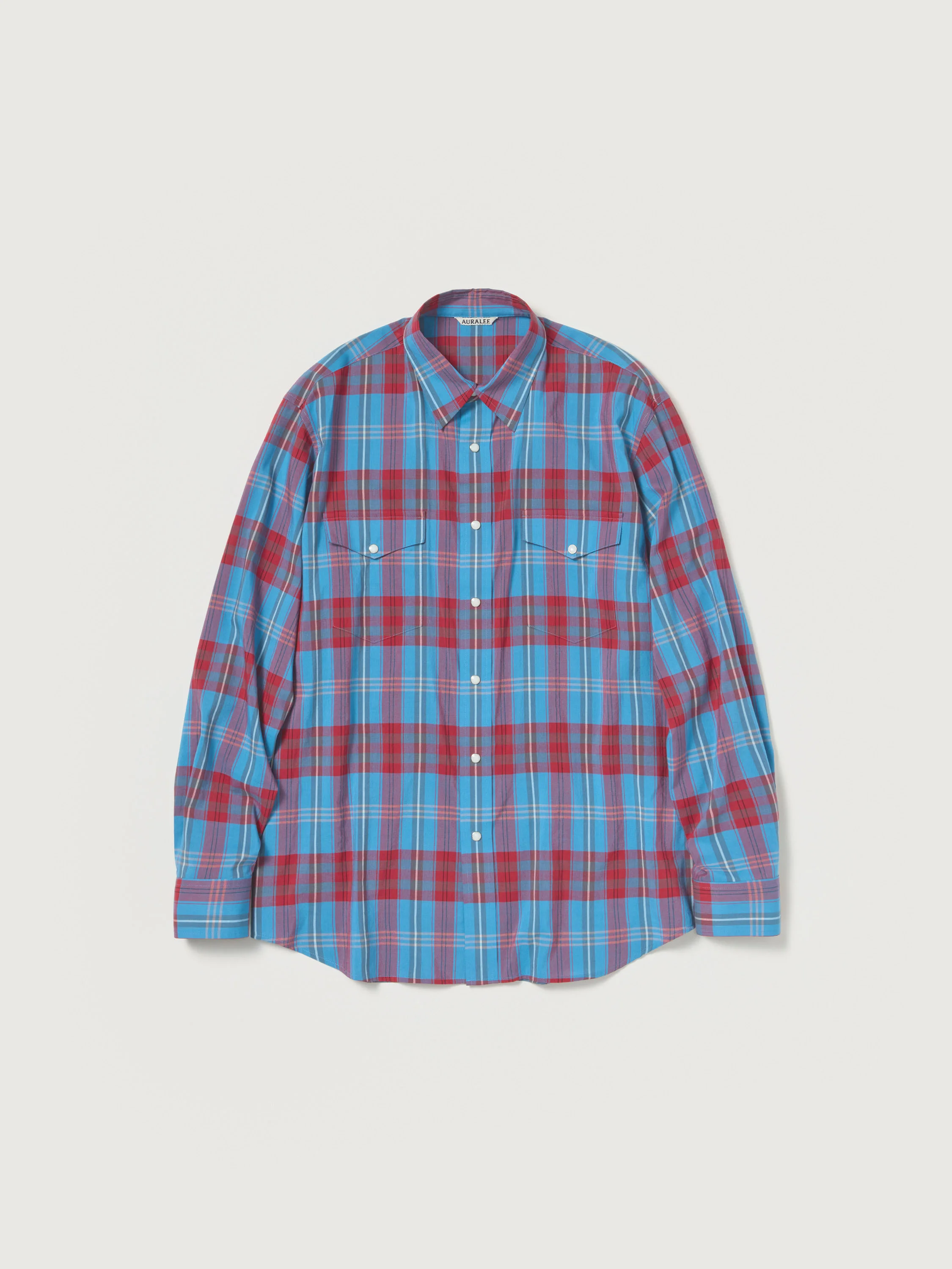 HIGH TWIST COTTON SILK CHECK SHIRT - 1