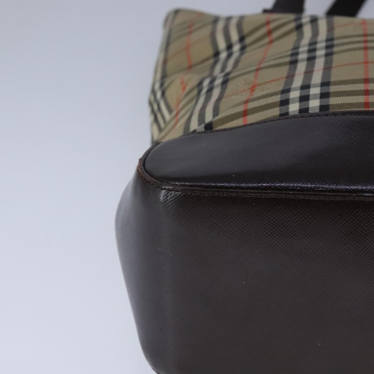 Burberry Nova Check Tote Bag Canvas Leather Beige - 9