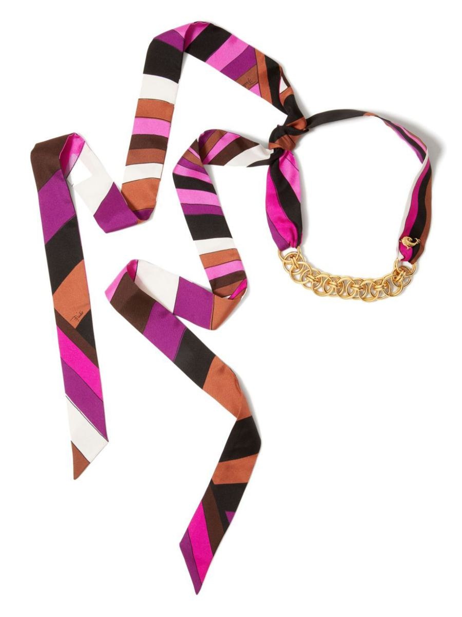 Pucci Iris-Print Chain Necklace Accessories - 1