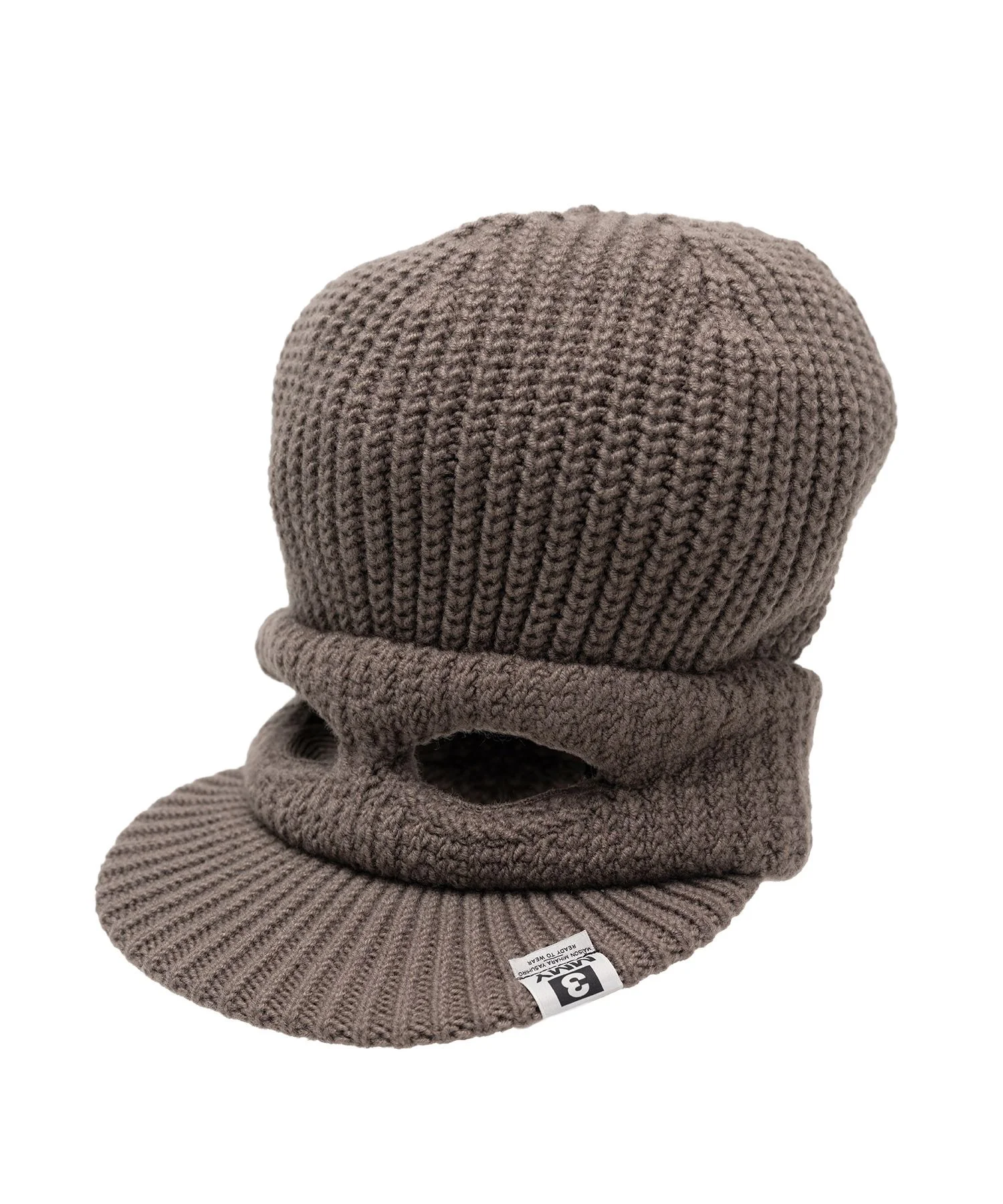 Masked Visor Knit Cap - 1