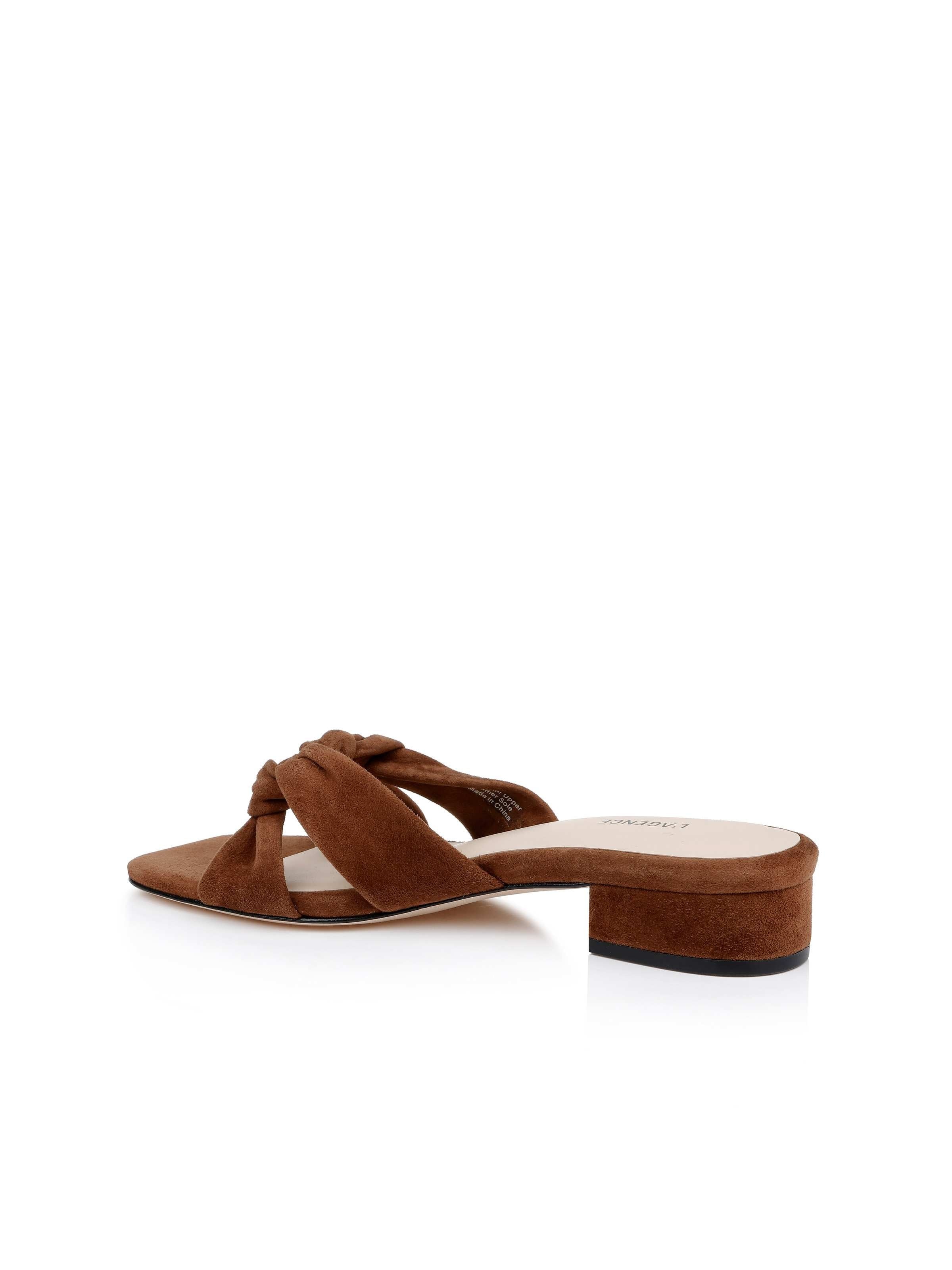 Lea Suede Knot Sandal - 3