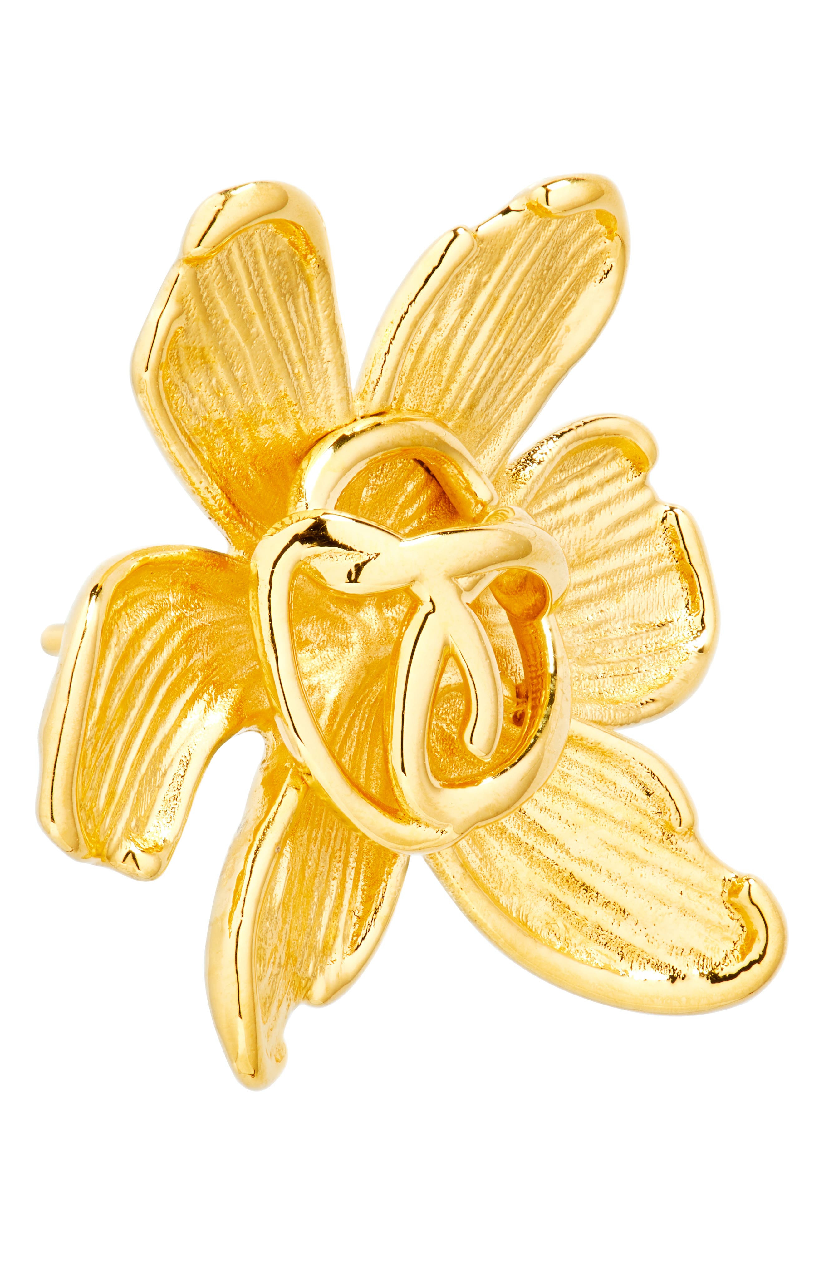 Oscar de la Renta O Flower Stud Earrings in Gold at Nordstrom - 6