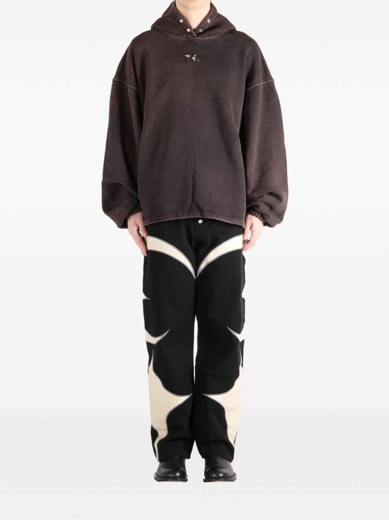 Thug Club Devil Peace Patch drawstring hoodie outlook