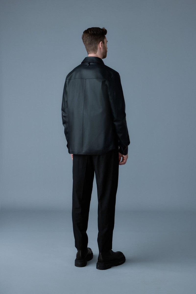 REMINGTON Two-tone colored leather overshirt 5