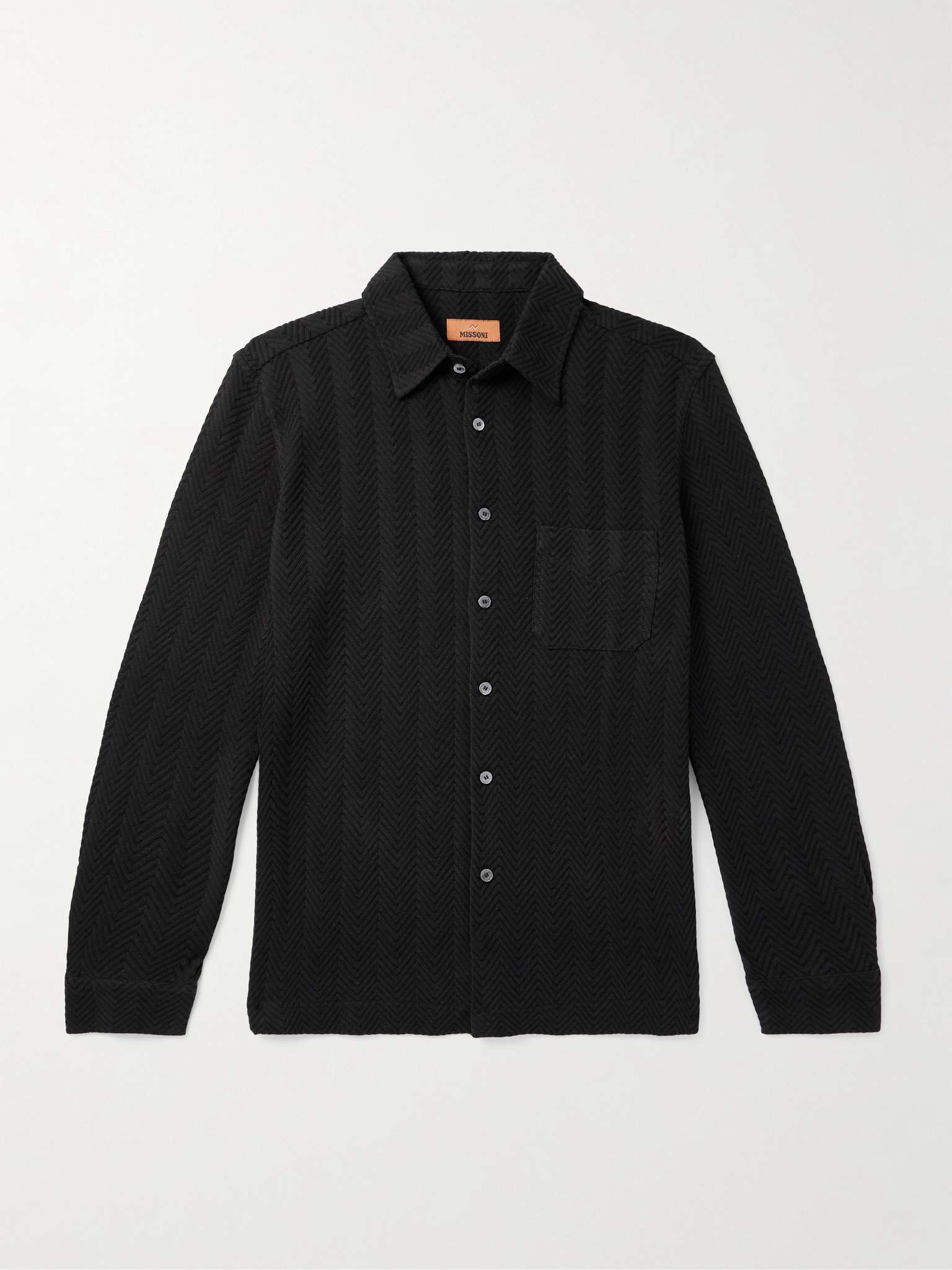 Striped Cotton-Blend Shirt - 1