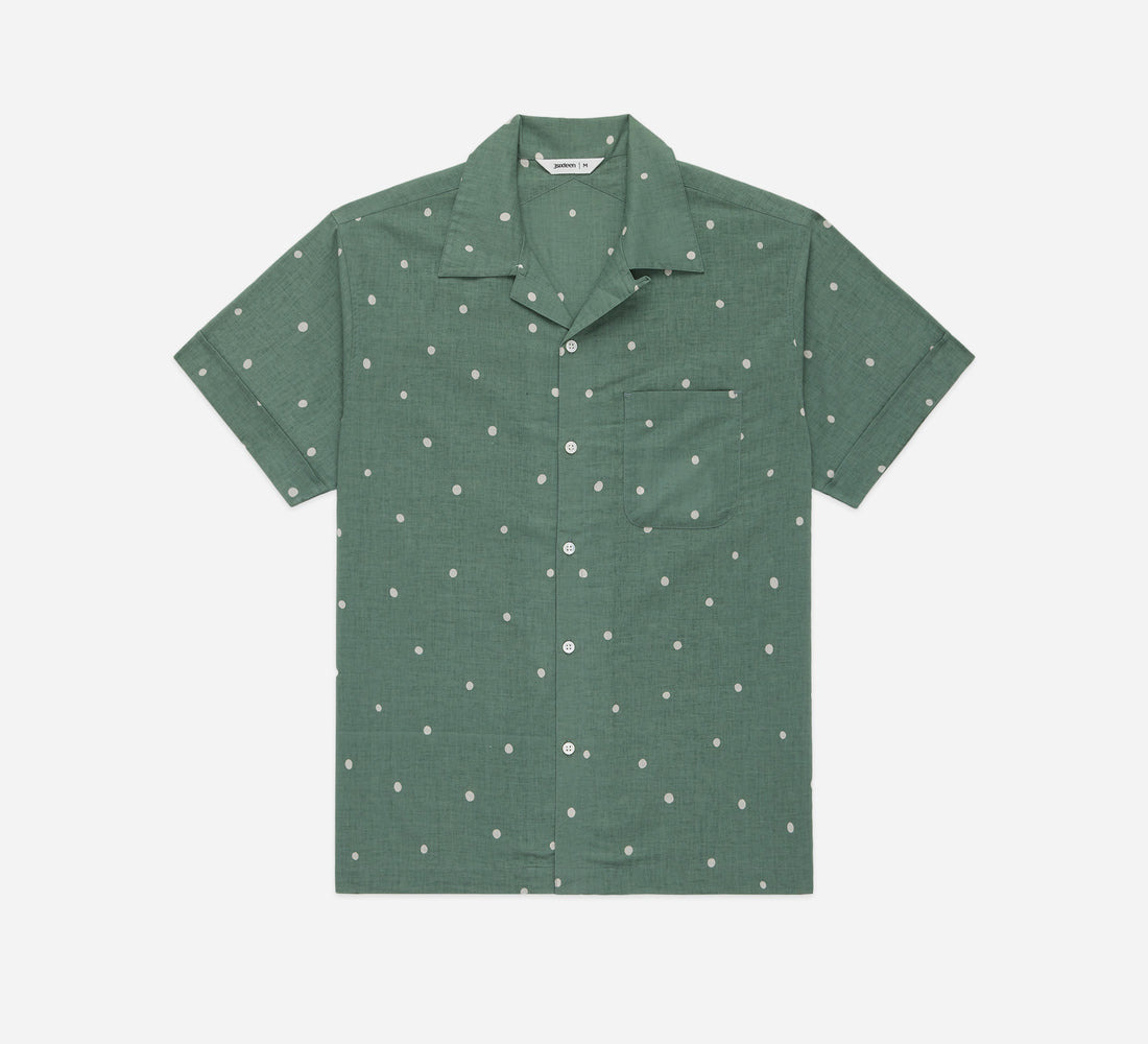 Vacation Shirt - Sage Polka Dot - 1