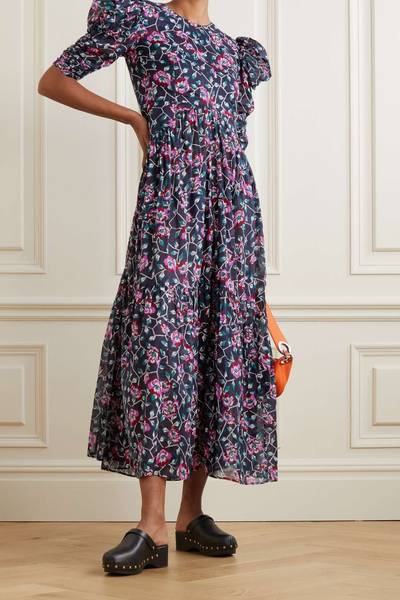 Isabel Marant Étoile Sichelle open-back floral-print cotton midi dress outlook