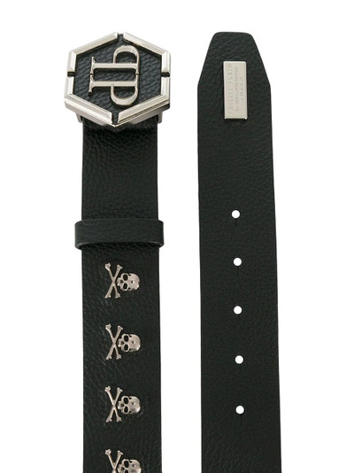 PHILIPP PLEIN  skull-studded buckle belt  outlook