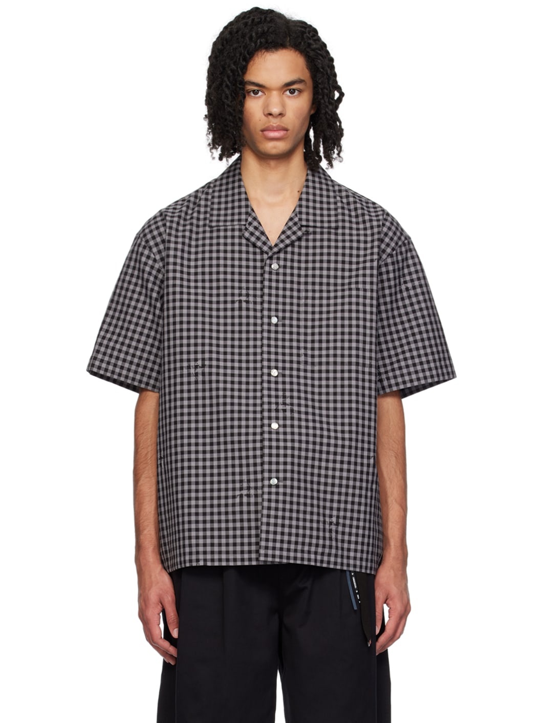 Black & Gray Check Shirt - 1